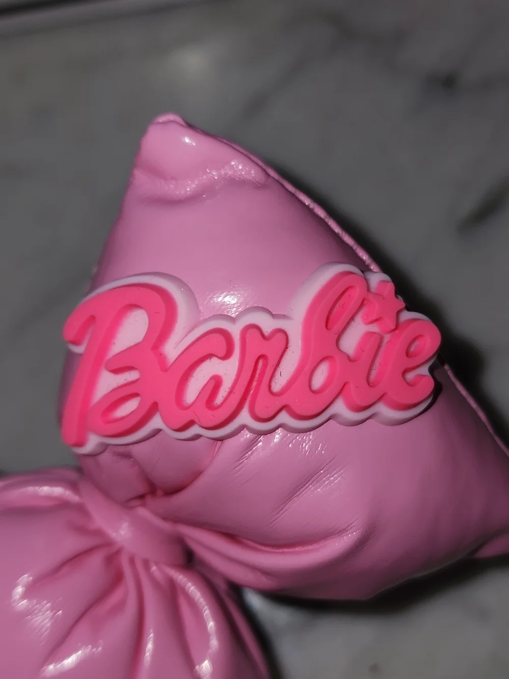 Puffy Pink Bow Hair Clip